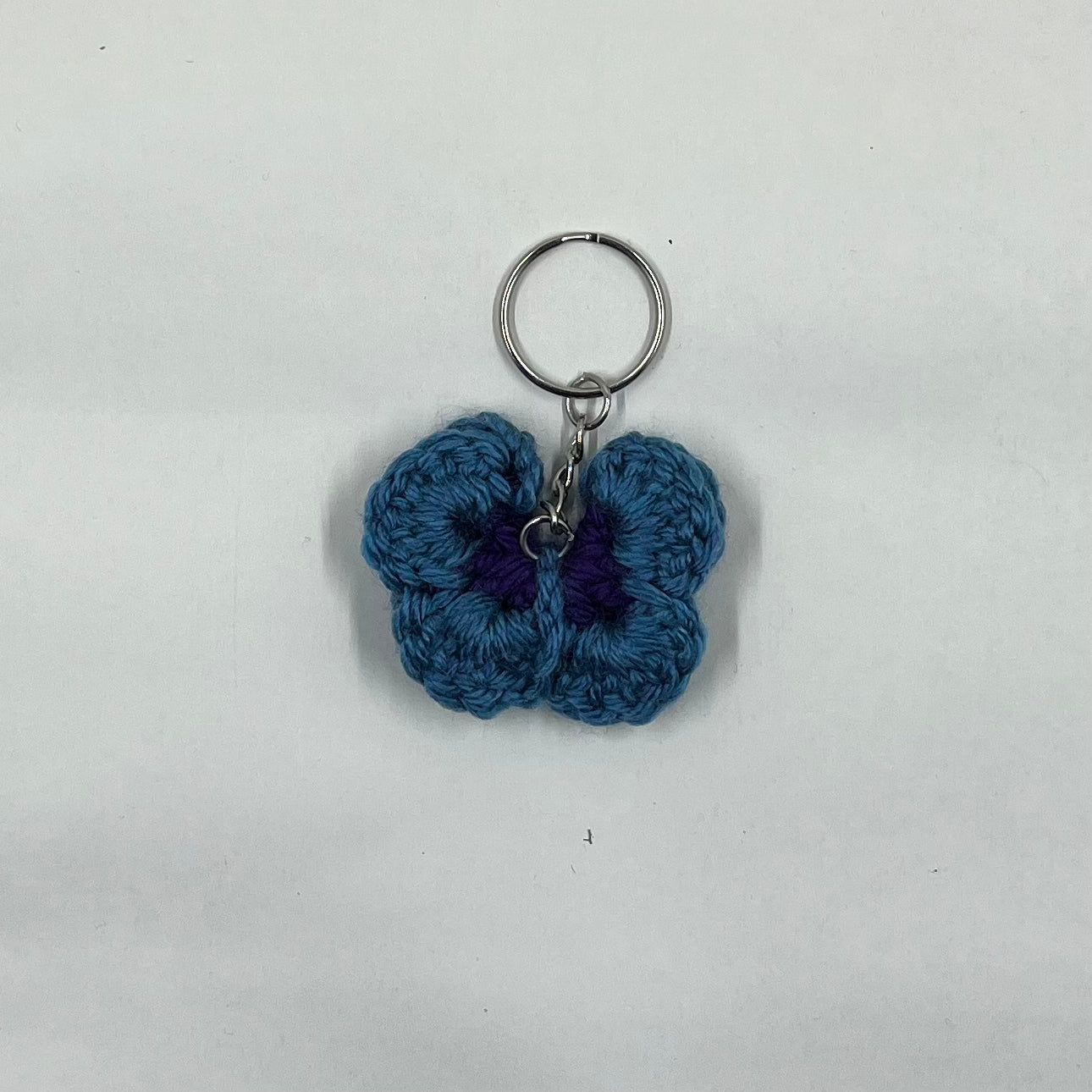 Purple/Blue Butterfly Keychain — Ready Made