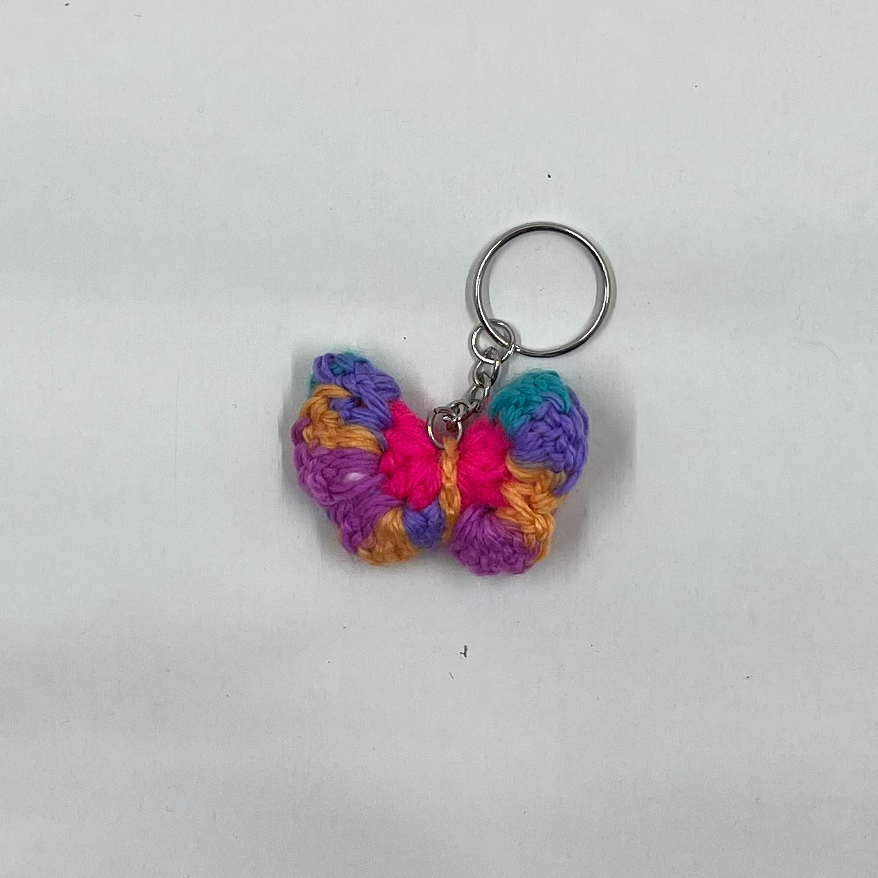 Multicolored/Pink Butterfly Keychain — Ready made