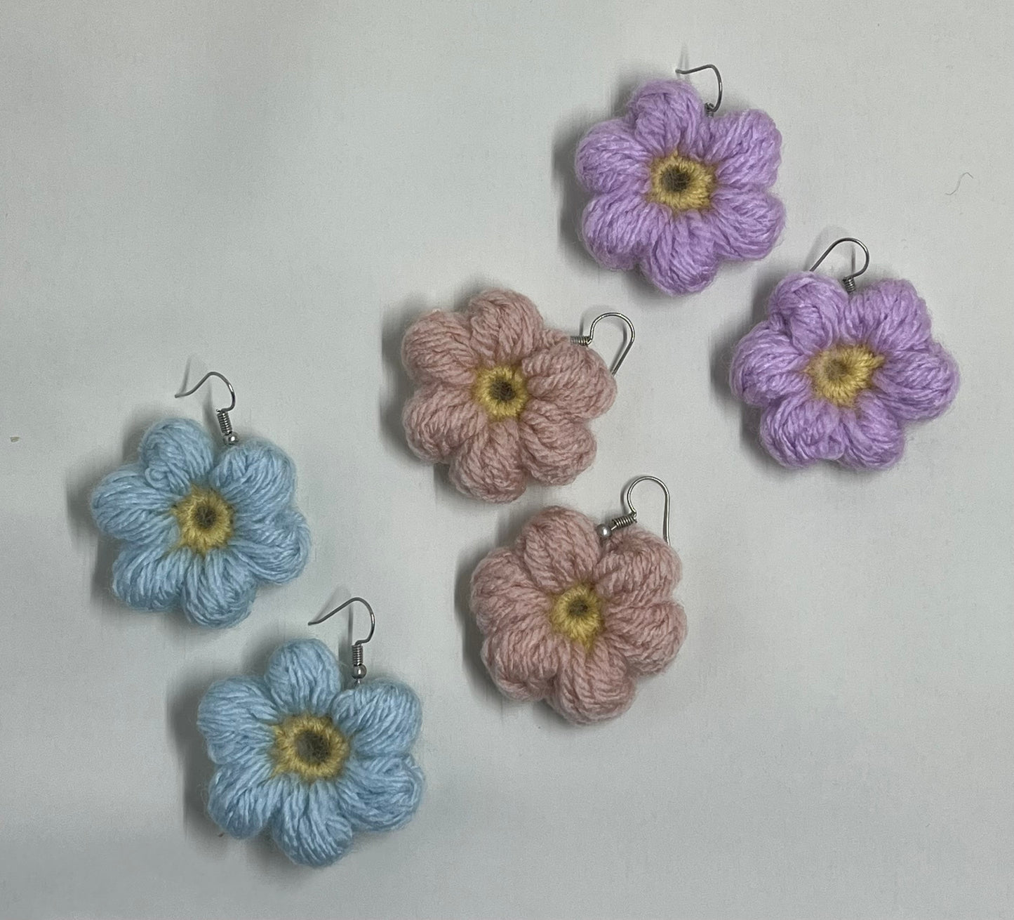 Puff Flower Earrings — Custom Order